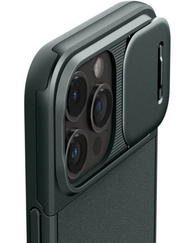 Калъф Spigen - Optik Armor, iPhone 15 Pro, Abyss Green - 6