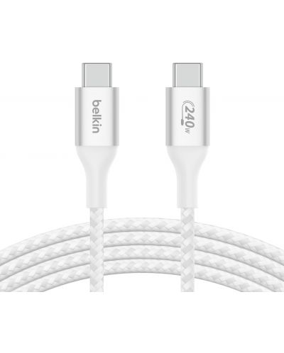 Кабел Belkin - Boost Charge, USB-C/USB-C, 240W, 1 m, бял - 3