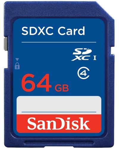 Карта памет SanDisk - 64GB, SDXC, Class 4 - 1