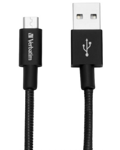 Кабел Verbatim - Sync & Charge, Micro USB/USB-A, 0.3 m, черен - 1
