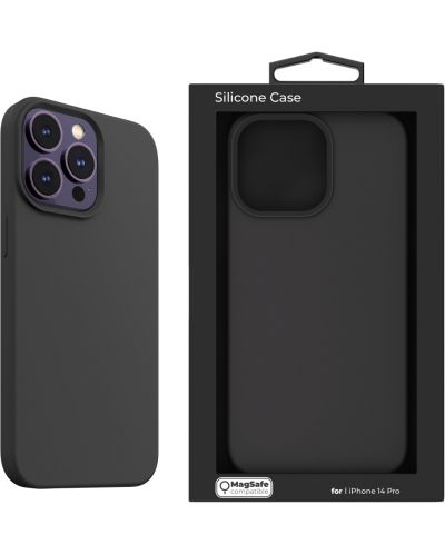 Калъф Next One - Silicon MagSafe, iPhone 14 Pro, черен - 7