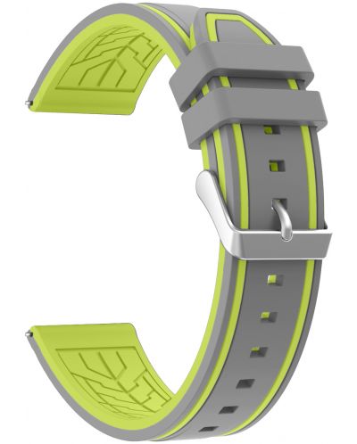 Каишка за часовник Trender - Gamer, универсална 22mm, сив/зелен - 1