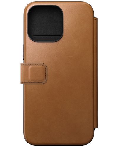 Калъф Nomad - Modern Leather Folio, iPhone 15 Pro Max, English Tan - 3