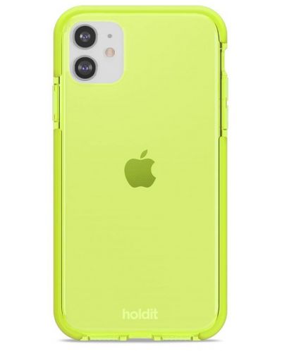 Калъф Holdit - Seethru, iPhone 11/XR, Acid Green - 1