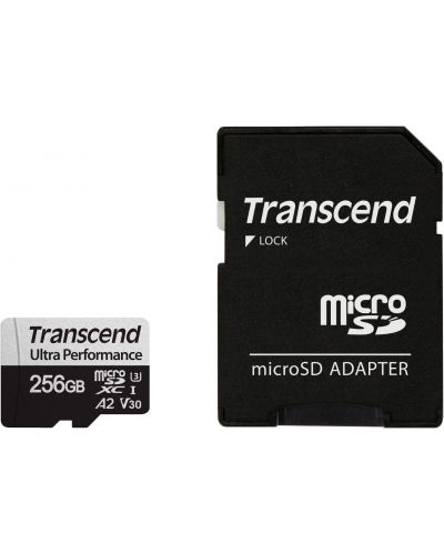 Карта памет Transcend - Ultra Performance, 256GB, microSD + адаптер - 1