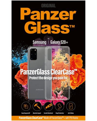 Калъф PanzerGlass - ClearCase, Galaxy S20 Plus, прозрачен - 2