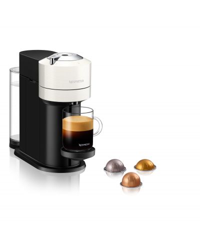 Кафемашина с капсули Nespresso - Vertuo Next, GDV1-EUWHNE-S, 1 l, бяла - 2