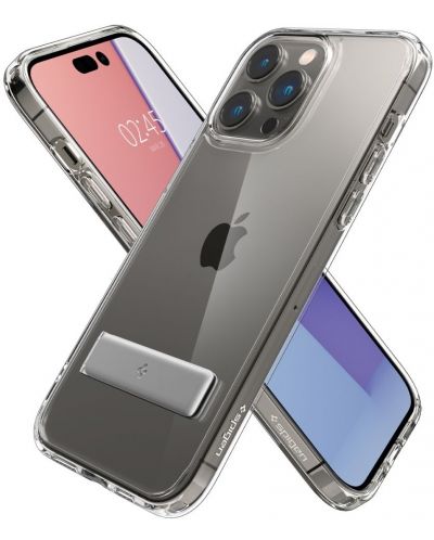 Калъф Spigen - Ultra Hybrid S, iPhone 14 Pro, прозрачен - 5