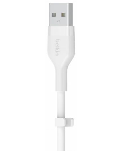 Кабел Belkin - Boost Charge, silicone, USB-A/USB-C, 2 m, бял - 3