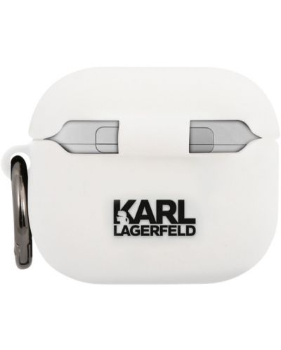Калъф за слушалки Karl Lagerfeld - Rue St Guillaume, AirPods 3, бял - 2