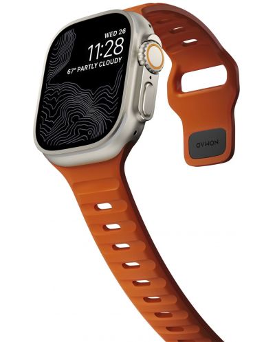 Каишка Nomad - Sport M/L, Apple Watch 1-8/Ultra/SE, оранжева - 4