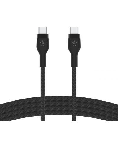 Кабел Belkin - Boost Charge, USB-C/USB-C, Braided silicone, 1 m, черен - 4