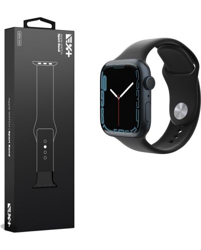 Каишка Next One - Sport Band Silicone, Apple Watch, 42/44 mm, черна - 4