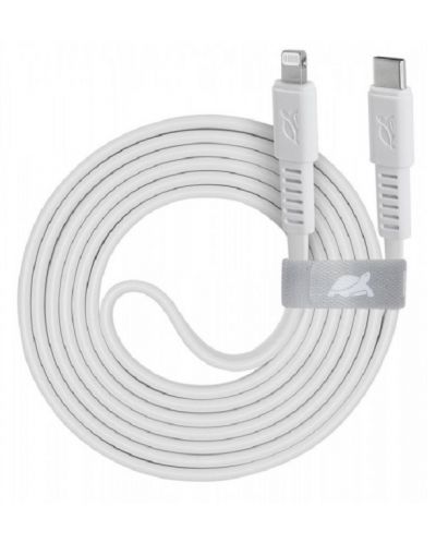Кабел Rivacase - PS6007WT12, USB-C/ Lightning, 1.2 m, бял - 1