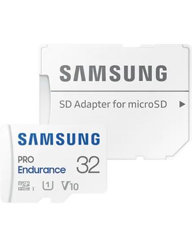 Карта памет Samsung - PRO Endurance, 32GB, microSD, Class10 + адаптер - 1