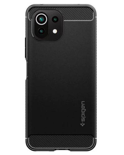 Калъф Spigen - Rugged Armor, Xiaomi Mi 11 Lite 4G/5G, черен - 1