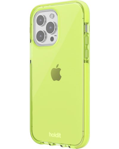 Калъф Holdit - Seethru, iPhone 14 Pro, Acid Green/прозрачен - 2