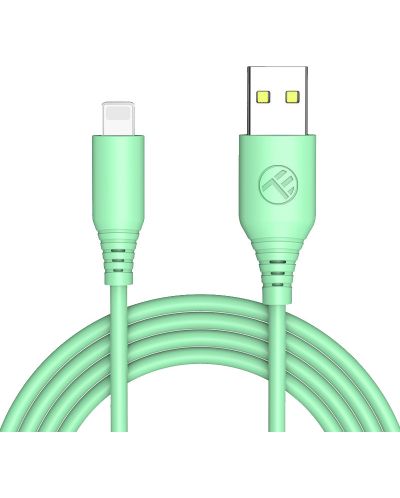 Кабел Tellur - TLL155398, USB-A/Lightning, 1 m, зелен - 1
