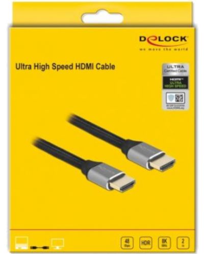 Кабел Delock - 83996 Ultra High Speed, HDMI/HDMI, 2m, сив - 2