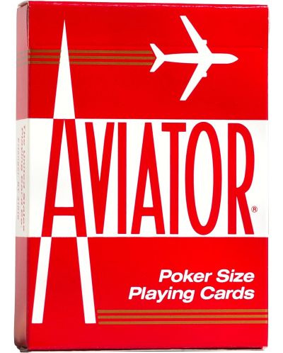 Карти за игра Aviator - Poker Standard index син/червен гръб - 1