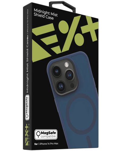 Калъф Next One - Midnight Mist Shield MagSafe, iPhone 14 Pro Max, син - 7