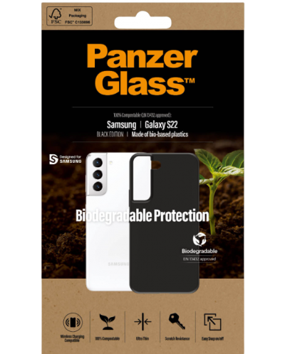 Калъф PanzerGlass - Biodegradable, Galaxy S22, черен - 4