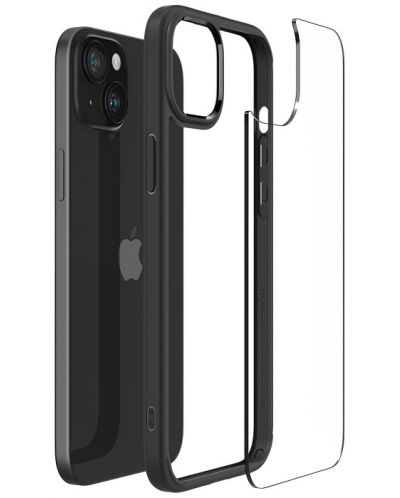 Калъф Spigen - Crystal Hybrid Matte, iPhone 15 Plus, черен - 2