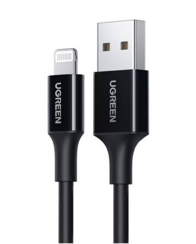 Кабел Ugreen - US155, USB-А/Lightning, 1 m, черен - 1