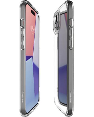 Калъф Spigen - Ultra Hybrid, iPhone 15, Crystal Clear - 7