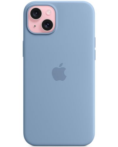 Калъф Apple - Silicone MagSafe, iPhone 15 Plus, Winter Blue - 2