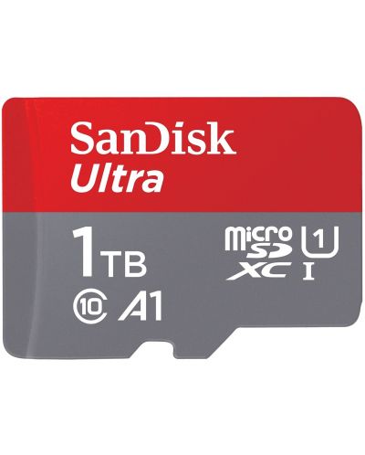 Карта памет SanDisk - Ultra, 1TB, microSDXC, A1 Class 10 + адаптер - 2