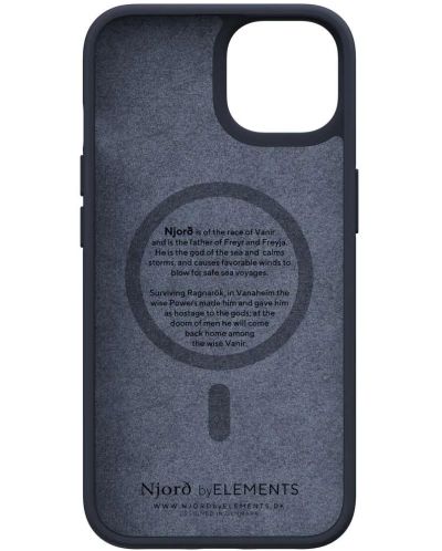 Калъф Njord - Salmon Leather MagSafe, iPhone 14, черен - 2