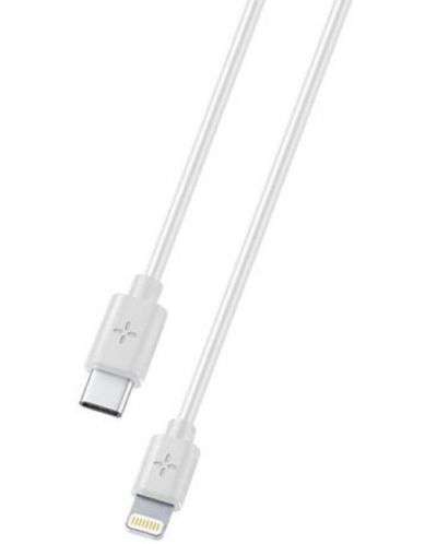 Кабел Cellularline - 8805, USB-C/Lightining, 1 m, бял - 1
