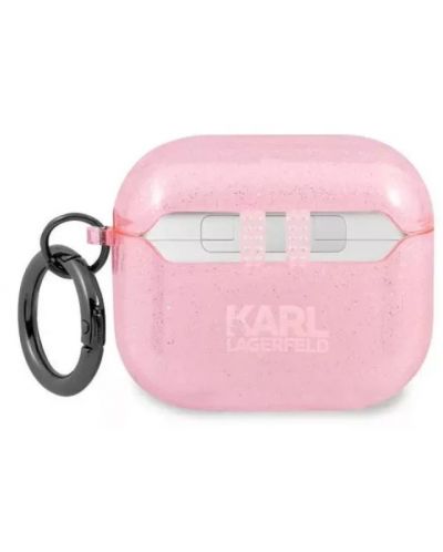 Калъф за слушалки Karl Lagerfeld - Choupette Head, AirPods 3, розов - 2