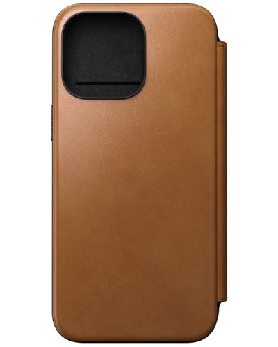 Калъф Nomad - Modern Leather Folio, iPhone 15 Pro Max, English Tan - 1