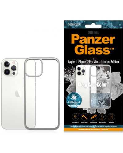 Калъф PanzerGlass - Clear, iPhone 12 Pro Max, прозрачен/сив - 3