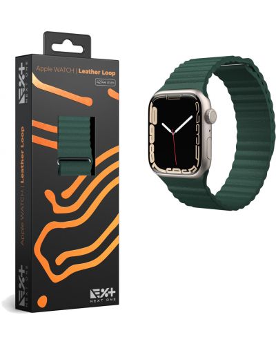 Каишка Next One - Loop Leather, Apple Watch, 42/44 mm, Leaf Green - 4