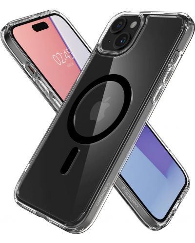 Калъф Spigen - Ultra Hybrid MagSafe, iPhone 15, черен - 2