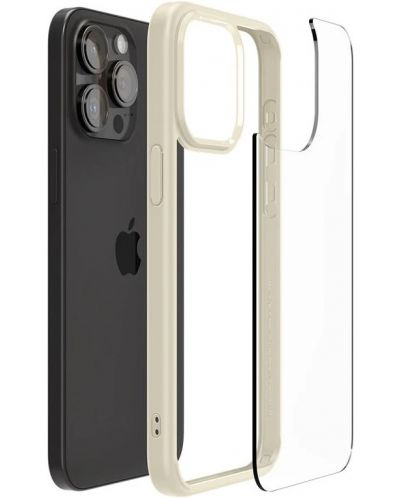 Калъф Spigen - Ultra Hybrid, iPhone 15 Pro Max, Sand Beige - 3