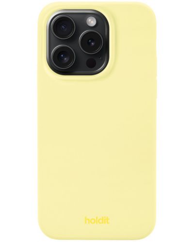 Калъф Holdit - Silicone, iPhone 15 Pro, Lemonade - 1