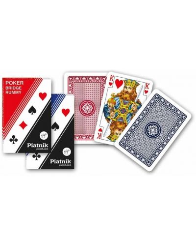 Карти за игра Piatnik - покер, бридж, канаста 1198, цвят сини - 1