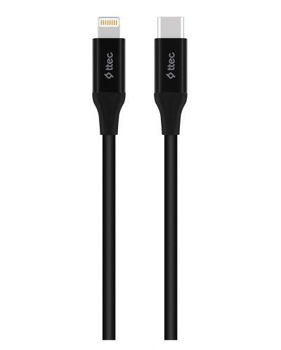 Кабел ttec - Lightning Fast Charging, USB-C/Lightning, 1.5 m, черен - 1