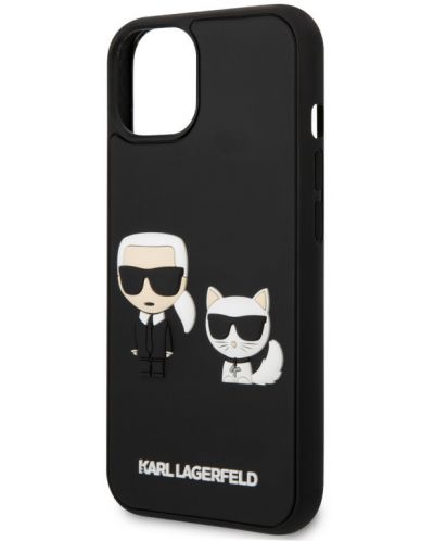 Калъф Karl Lagerfeld - Karl and Choupette, iPhone 14 Plus, черен - 4