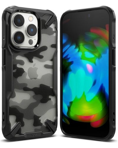 Калъф Ringke - Fusion X Design, iPhone 14 Pro, Camo Black - 2