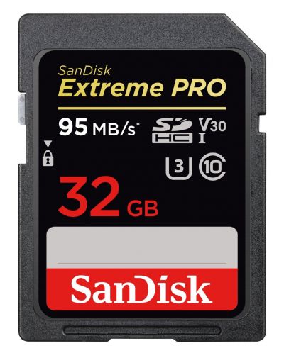 Карта памет SanDisk - Extreme PRO, 32GB, SDHC, Class10 - 1