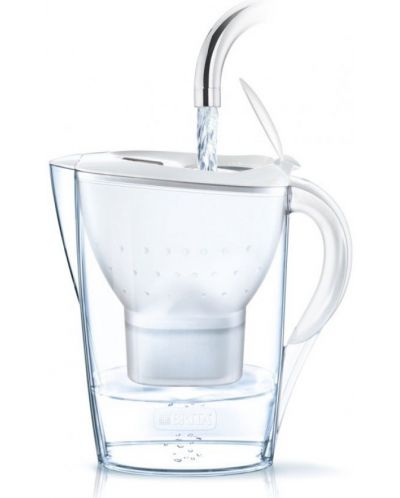 Кана за филтриране BRITA - Marella Cool Memo, 2.4 l, 3 филтъра, бяла - 3