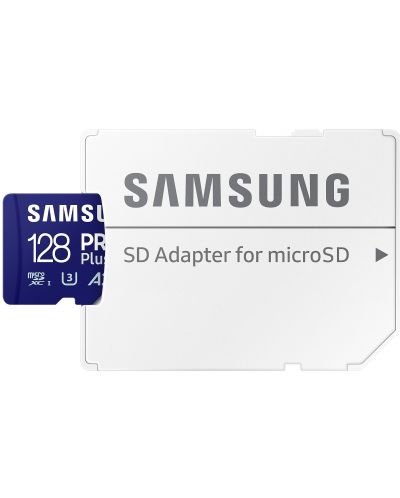 Карта памет Samsung - PRO Plus, 128GB, microSDXC, Class10 + адаптер - 2