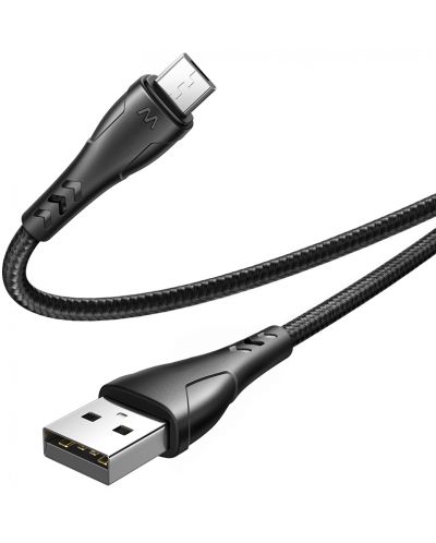 Кабел Xmart - Mamba, USB-A/Micro USB, 1.2 m, черен - 2