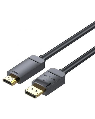 Кабел Vention - DisplayPort/HDMI, 3m, черен - 1