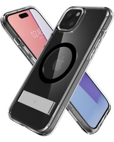 Калъф Spigen - Ultra Hybrid S MagSafe, iPhone 15, черен - 5